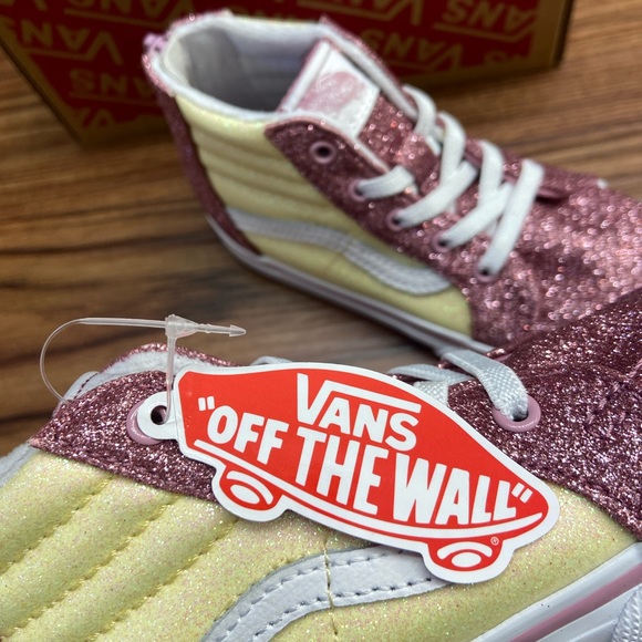 🆕 Vans Sk8-Hi Zip glitter girls sneakers - Picture 7 of 14